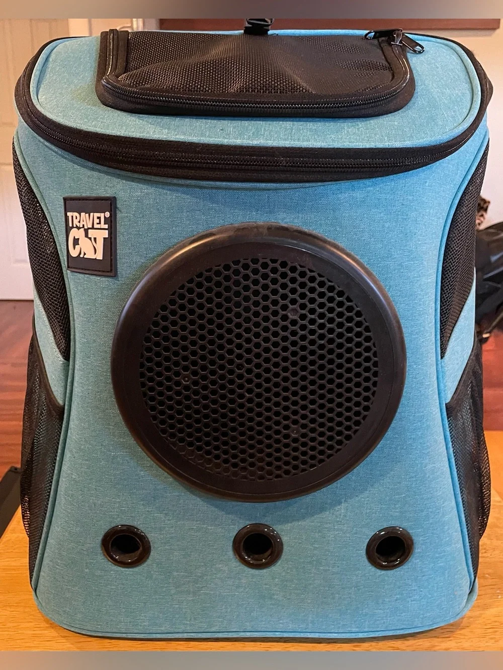 Travel Cat 'The Fat Cat' backpack | New (new) | Aqua & Black